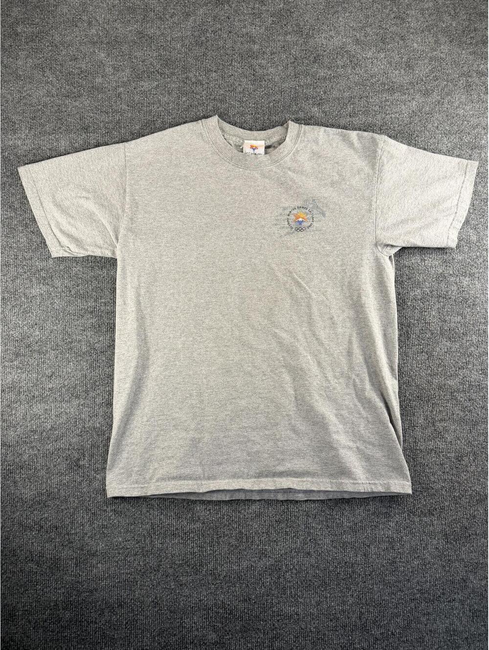 Vintage Official Salt Lake City 2002 Winter Olympics Gray T-Shirt Large - Casual